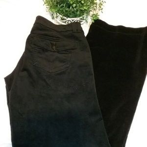 Eddie Bauer Black Velvet Pants. NWOT